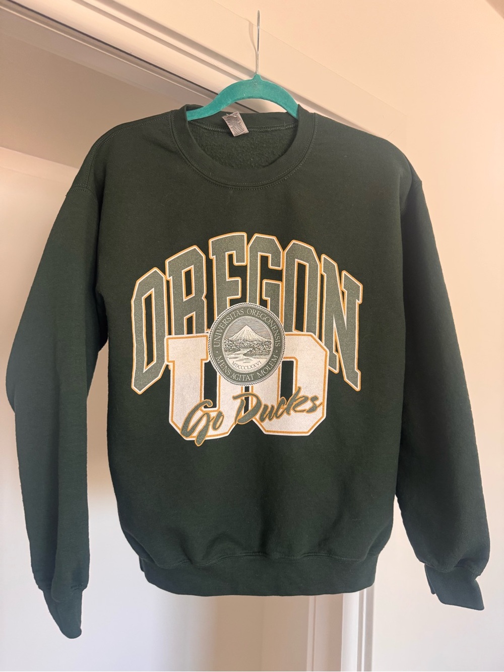 Oregon Go Ducks Forest Green Crewneck Sweatshirt